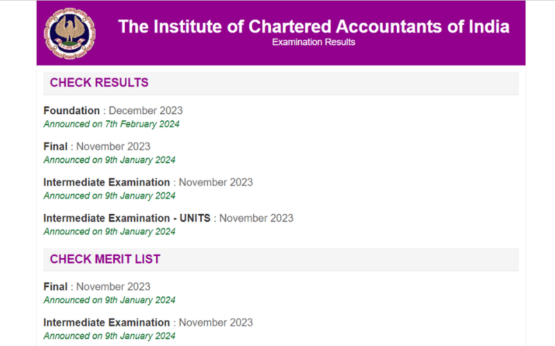 ICAI CA Foundation result 2023 released StepbyStep Guide