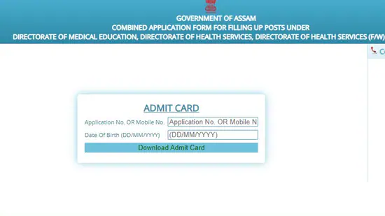DME Assam Admit Card 2025 for Grade-III technical posts released, direct link to download here