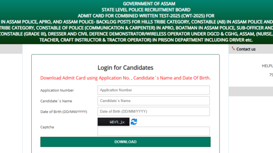 SLPRB Assam Police Admit Card 2025 released, direct link to download, good news